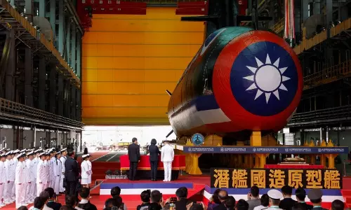 Taiwan reveals first homegrown submarine in defence milestone
