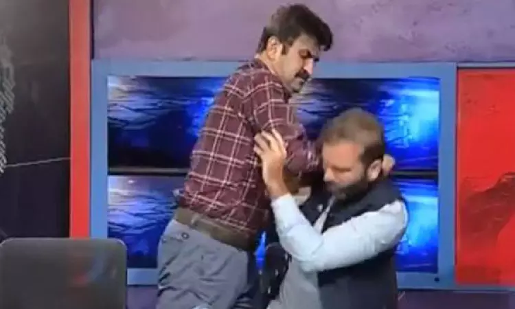 Imran Khan’s lawyer, PML-N Senator involved in fight on television channel