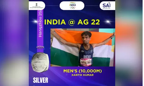 Asian Games: Karthik Kumar, Gulveer Singh claim silver, and bronze in mens 10,000m race Asian Games: Karthik Kumar, Gulveer Singh claim silver, and bronze in mens 10,000m race