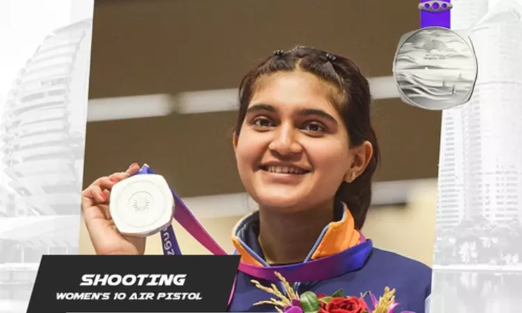Telangana CM congratulates Esha Singh on winning 2 more silver medals Telangana CM congratulates Esha Singh on winning 2 more silver medals