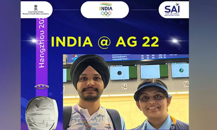 Asian Games: Sarabjot-Divya secure silver in mixed 10m air rifle shooting team event