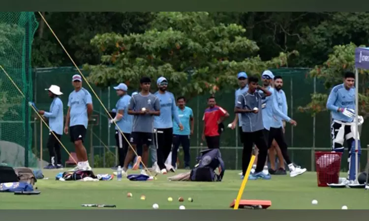 Indian cricket team holds practice session ahead of warm-up match against Netherlands