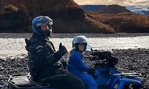 Chris Hemsworth rides ATVs and ponies in Iceland