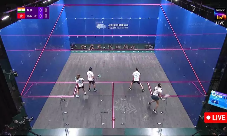 Asian games 2023, IND vs HKG Squash Mixed Doubles Semifinal 1 live: IND dominates win over HKG (2-1)