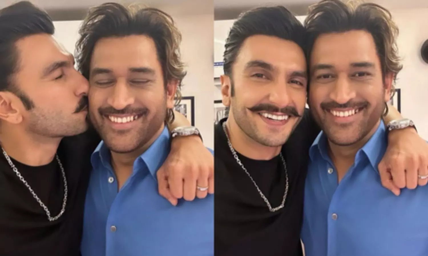 Ranveer says Mera Mahi, as he posts photo giving a peck on Dhonis cheeks