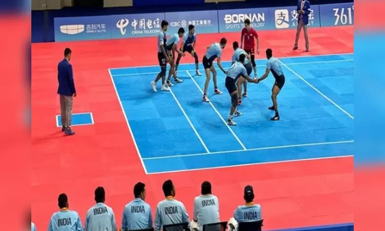 Asian Games: India wins in Mens Kabaddi group A match Asian Games: India wins in Mens Kabaddi group A match
