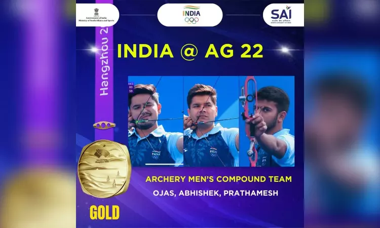 Asian Games: India wins gold in archery compound mens team event