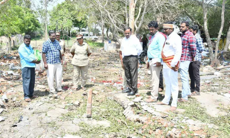 Mayiladuthurai Collector visits cracker blast spot, injured