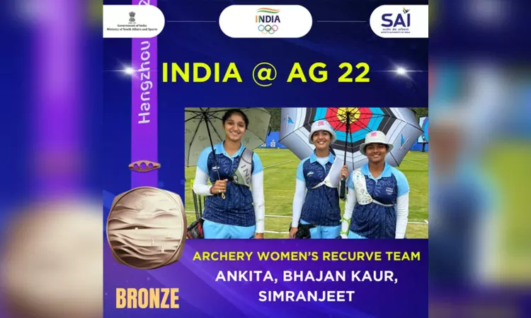 Asian Games: India bag bronze in Recurve Womens Team event, take tally to 87