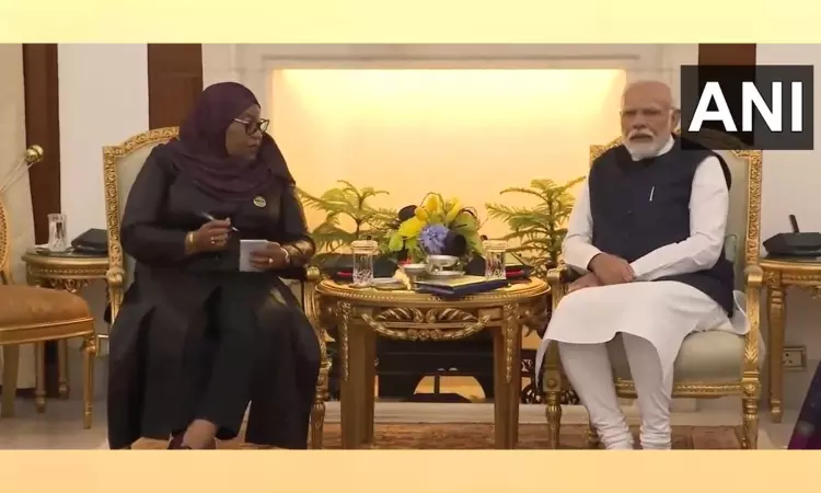 PM Modi holds bilateral meeting with Tanzanian President Samia Suluhu Hassan PM Modi holds bilateral meeting with Tanzanian President Samia Suluhu Hassan