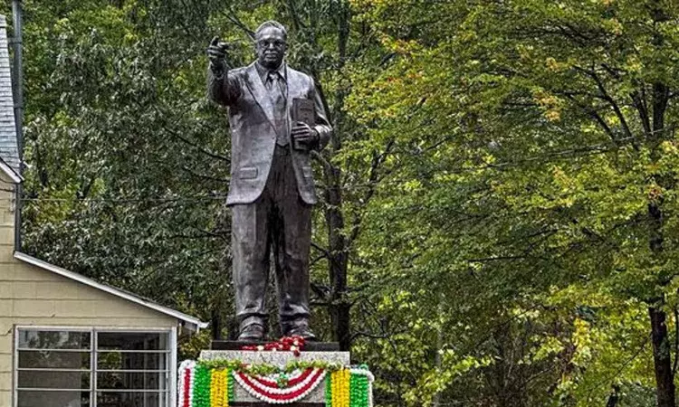 Tallest statue of Ambedkar outside India unveiled in US Tallest statue of Ambedkar outside India unveiled in US