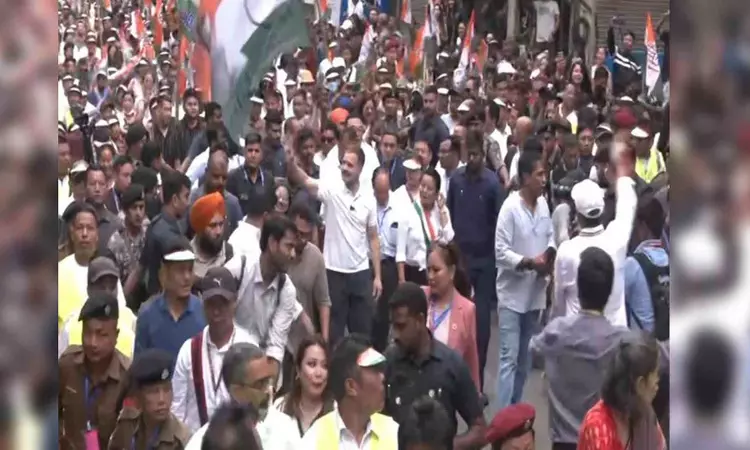 Rahul Gandhi arrives in poll-bound Mizoram on two day visit Rahul Gandhi arrives in poll-bound Mizoram on two day visit