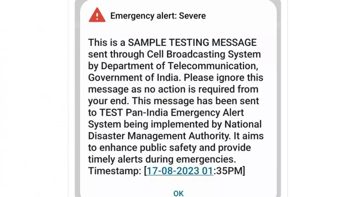 Don’t panic for trial run of emergency disaster warning system: Govt