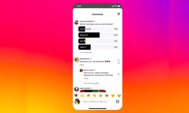 Insta soon to allow polls in comments section of posts