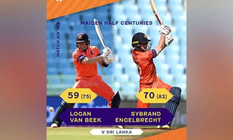 Netherlands Sybrand-Logan register highest partnership for seventh wicket or below in WC history