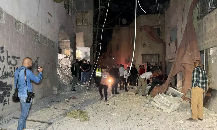 Israel Defence Forces conduct air strikes on terrorist compound at Mosque in Jenin