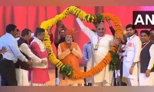 PM Modi reaches Dwarka Sector-10 to attend Ravan Dahan