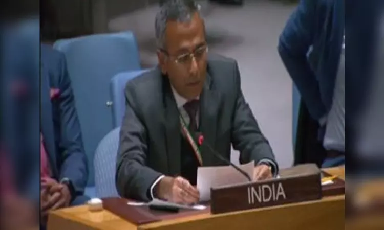 Sent 38 tons of humanitarian goods to Palestinian people: India at UNSC Sent 38 tons of humanitarian goods to Palestinian people: India at UNSC