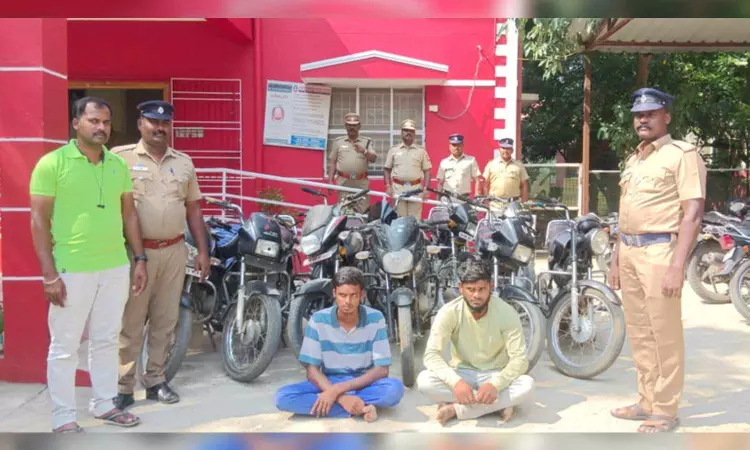Ambur police recover 10 stolen bikes after arrest of two from Pernambut