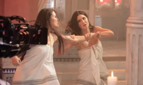 Michelle Lee: Towel fight scene with Katrina at the Hammam was pretty epic