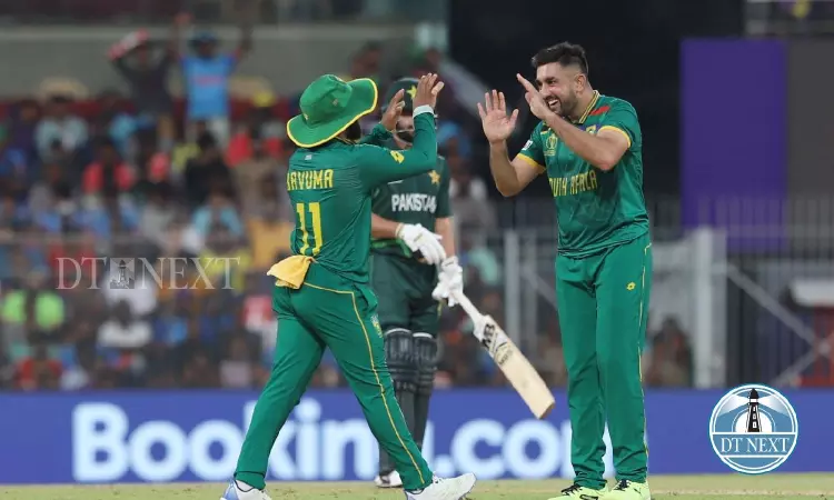 Mens ODI WC: Shamsi, Jansen restrict Pakistan to 270 after Babar, Saud Shakeel hit fifties Mens ODI WC: Shamsi, Jansen restrict Pakistan to 270 after Babar, Saud Shakeel hit fifties