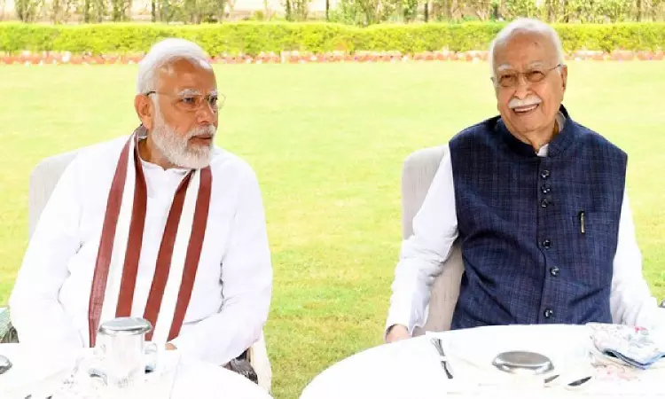 Visionary leadership furthered national progress: Modi greets L K Advani on his bday