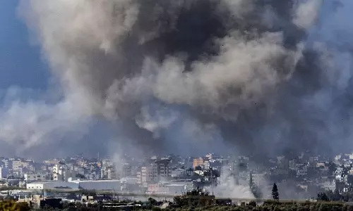 Palestinian officials say Israeli air strikes hit Gaza hospitals and school