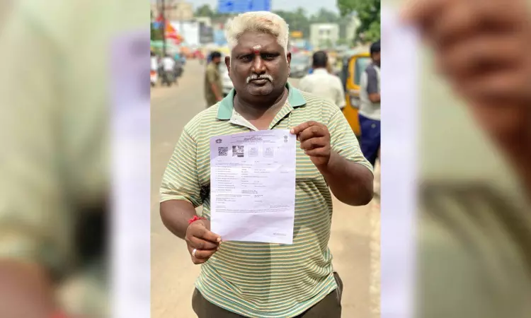 Traffic challan from Tenkasi cops shocks Thanjai taxi driver