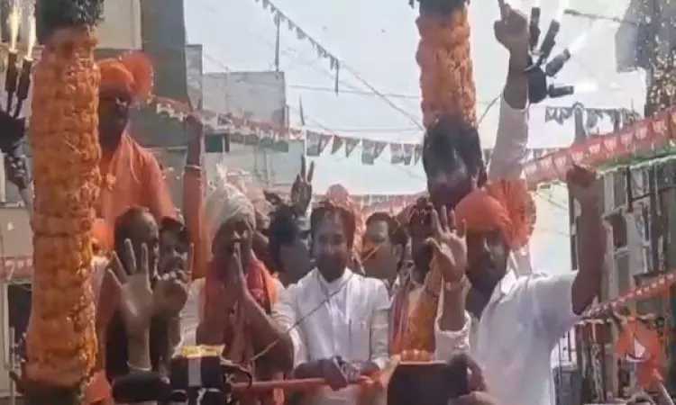 Telangana: BJPs Poosa Raju files nomination from Musheerabad Assembly Constituency Telangana: BJPs Poosa Raju files nomination from Musheerabad Assembly Constituency