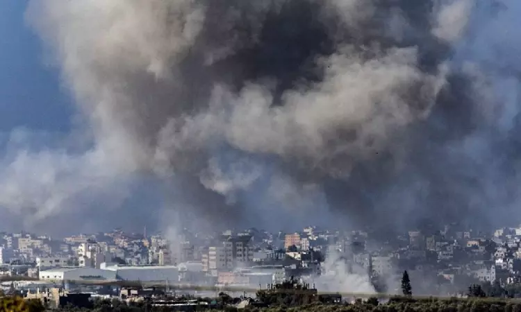 Palestinian officials say Israeli air strikes hit Gaza hospitals and school Palestinian officials say Israeli air strikes hit Gaza hospitals and school