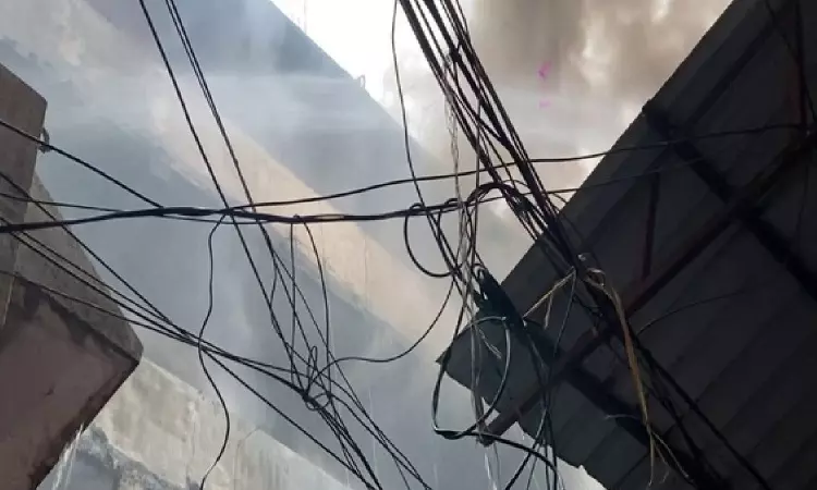 Telangana: Massive fire breaks out at slipper godowns in Hyderabad