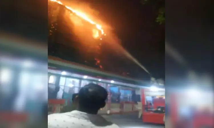Fire breaks out at Sai Baba temple in Chennai, dousing operation underway Fire breaks out at Sai Baba temple in Chennai, dousing operation underway
