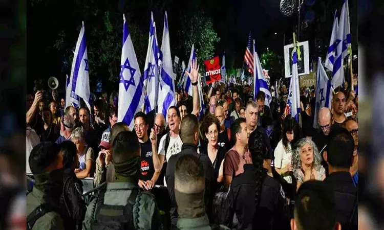 Kin of hostages begin protest march in Tel Aviv for their release