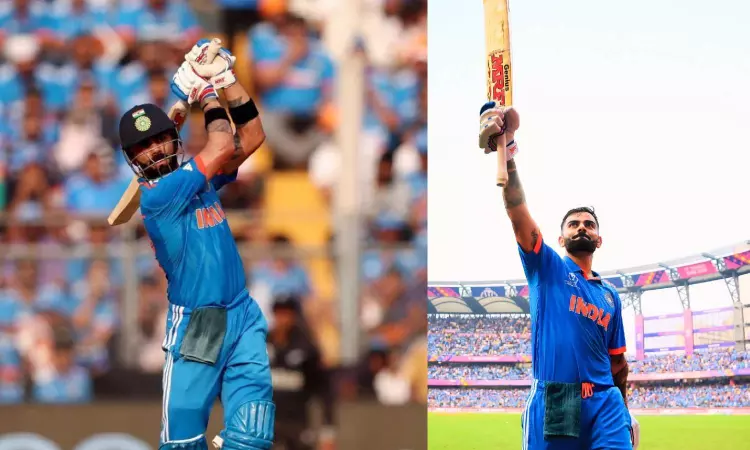 Virat becomes 1st cricketer to hit 50 ODI centuries, breaks Sachins record