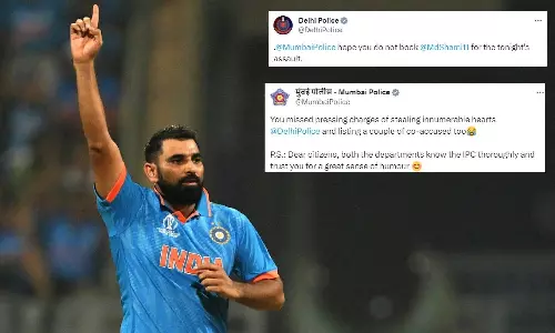 Mumbai Police hilariously responds to Delhi Police on Shamis assault