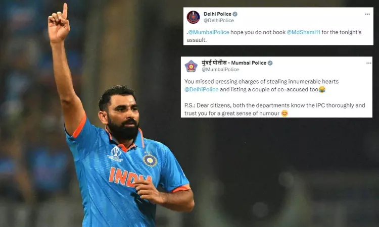 Mumbai Police hilariously responds to Delhi Police on Shamis assault