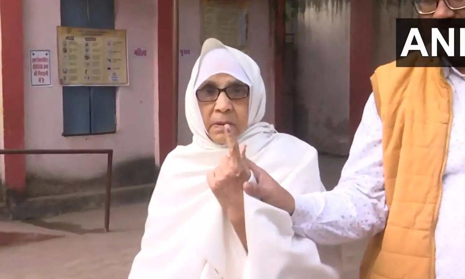 An elderly voter shows her inked finger... ... Assembly polls live: Polling ends in MP, 68.15% voter turnout in Chhattisgarh An elderly voter shows her inked finger... ... Assembly polls live: Polling ends in MP, 68.15% voter turnout in Chhattisgarh