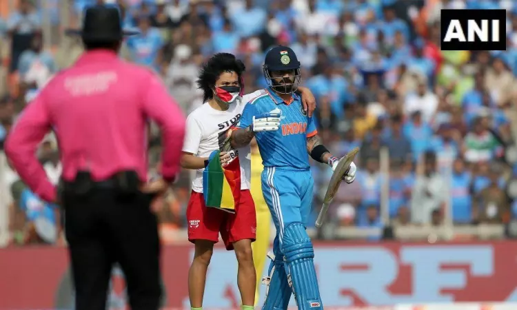 IND vs AUS, WC 2023 final: Man wearing Free Palestine t-shirt invades pitch