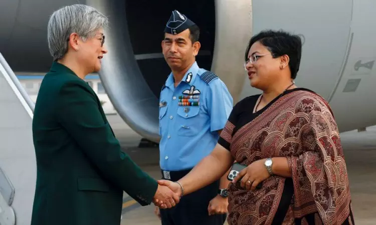 Australian Foreign Minister Penny Wong arrives in India for 2+2 dialogue