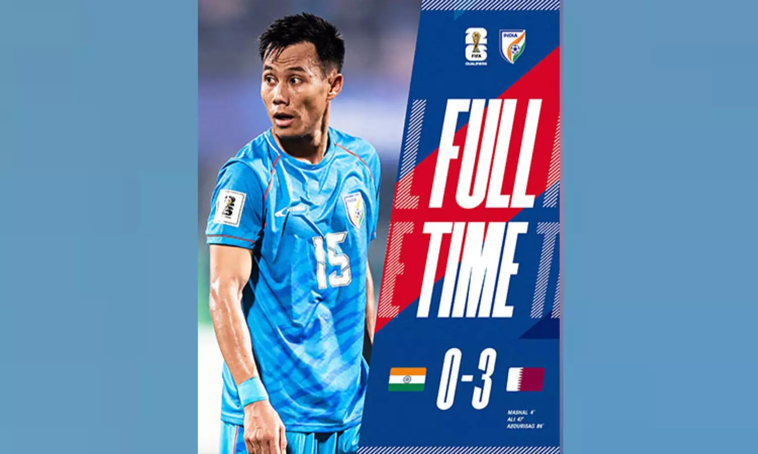 FIFA World Cup Qualifiers: India suffer 3-0 loss to Qatar