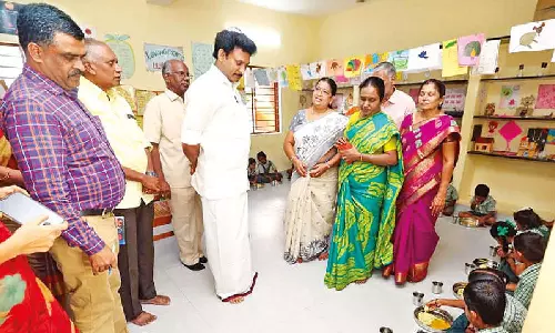 Education Minister Poyyamozhi inspects govt schools in Erode