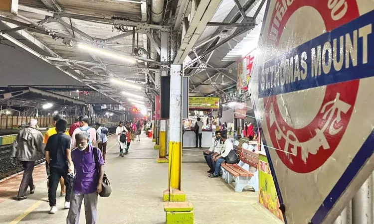 Patrolling, bright lights make women feel safe at St Thomas Mount station Patrolling, bright lights make women feel safe at St Thomas Mount station