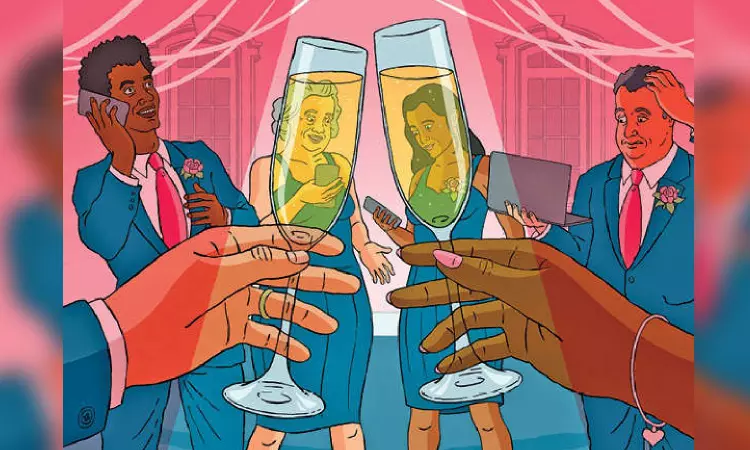 Type all day, toast all night for remote-work weddings Type all day, toast all night for remote-work weddings