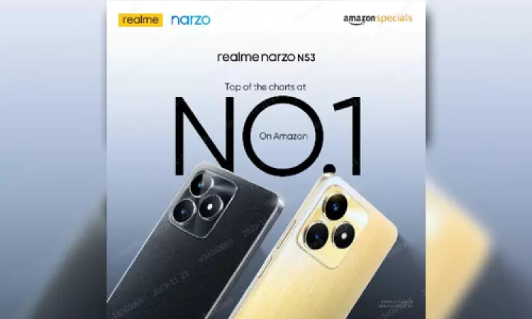realmes dual platform approach pays off: Narzo N53 becomes bestseller on Amazon in Q3 2023 realmes dual platform approach pays off: Narzo N53 becomes bestseller on Amazon in Q3 2023