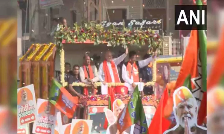 Rajasthan polls: Amit holds mega roadshows in Chittorgarh, Nathdwara