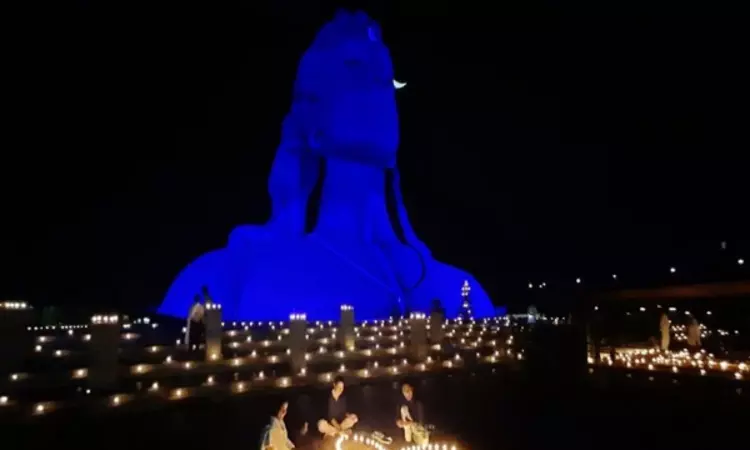 Tamil Nadu: Bright lamps light up Isha Ashram on Karthigai Deepam festival Tamil Nadu: Bright lamps light up Isha Ashram on Karthigai Deepam festival