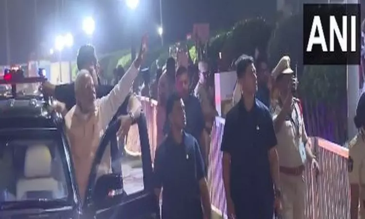 PM Modi arrives in Andhra Pradeshs Tirupati