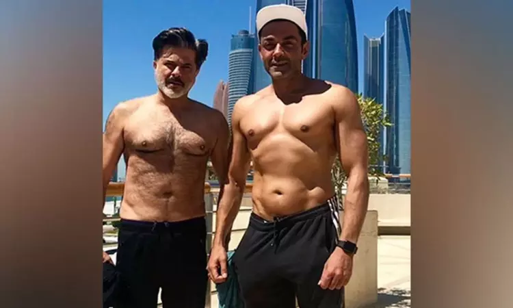 Anil Kapoor poses with Animal Ka Enemy Bobby Deol in throwback picture Anil Kapoor poses with Animal Ka Enemy Bobby Deol in throwback picture