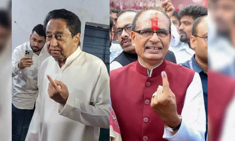 Most exit polls predict BJP winning by good margin in MP, some say Cong in fight Most exit polls predict BJP winning by good margin in MP, some say Cong in fight