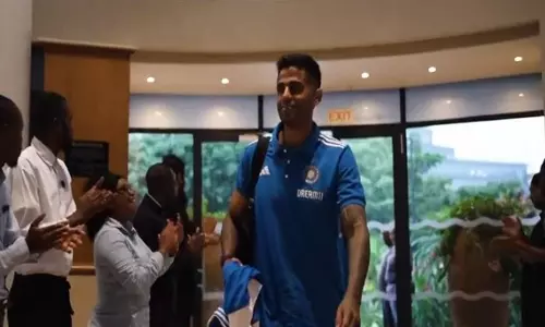 Team India lands in South Africa for multi-format series tour Team India lands in South Africa for multi-format series tour